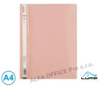 Rychlovazač A4 plastový LUMA - pastelová růžová