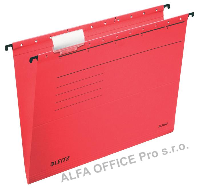 Závěsné desky Leitz Alpha - červená