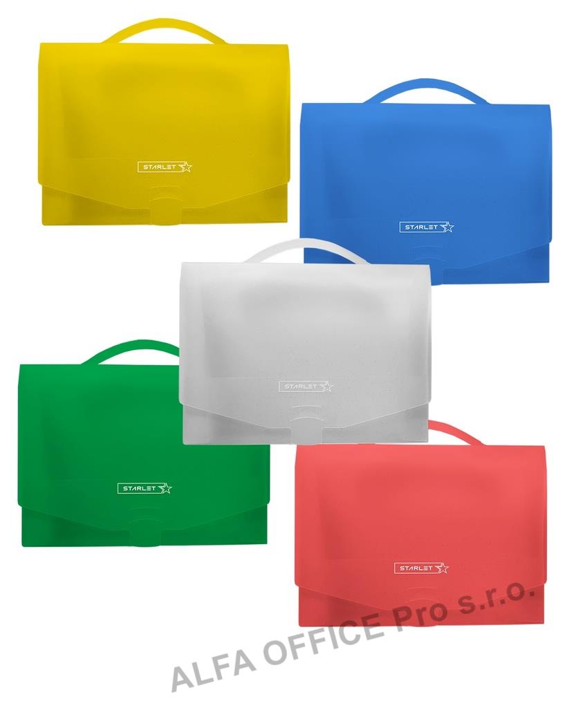 Box na spisy A4 s rukojení - hřbet / transparentní