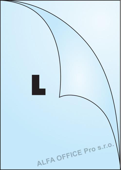 Zakládací obal A4 silný - tvar L čirý / 180 my - extra silné / 100 ks