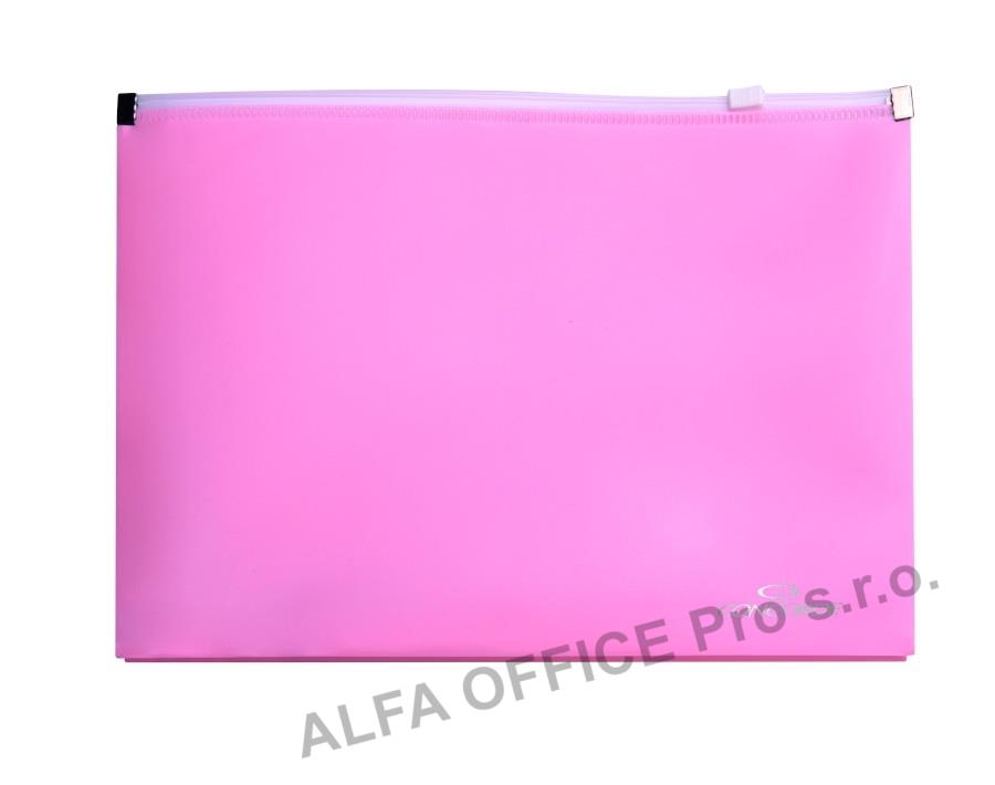 Spisové desky na zip CONCORDE - A5 / pastelová růžová