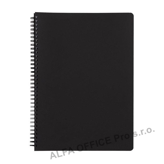 Blok kroužkový CLASSIC - A5 / linka / černá