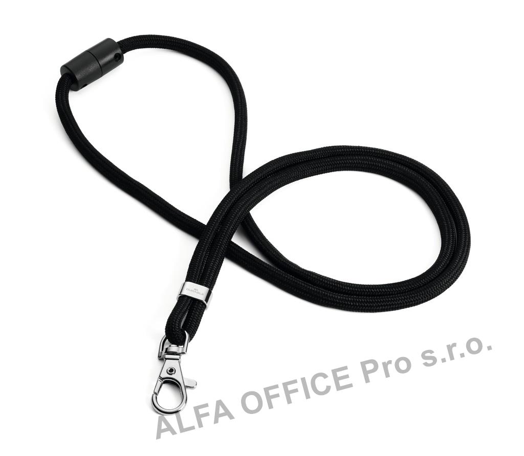 Textilní šňůrka Durable - černá / 46 cm
