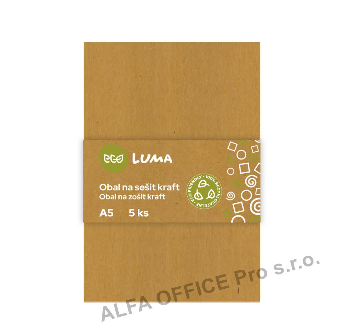 Obaly na sešity ECO LUMA - A5 / kraft / 5 ks