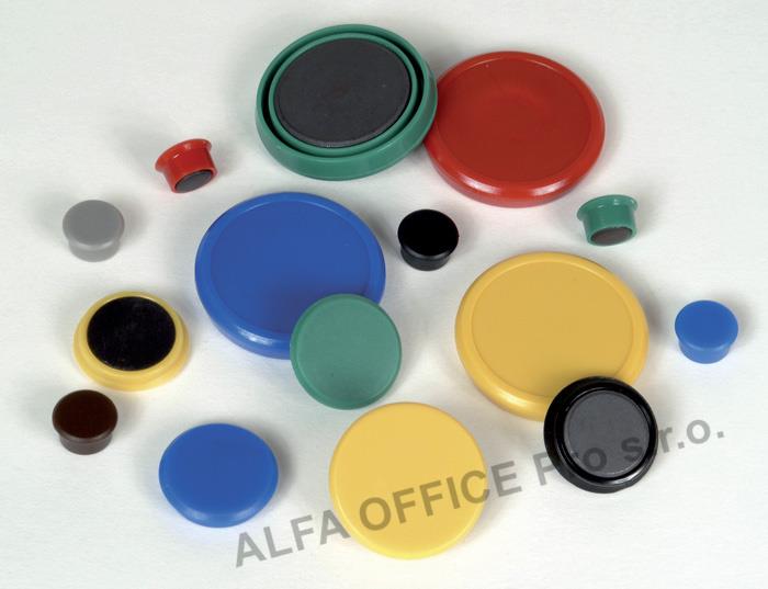 Magnety - průměr 24 mm/ červené/ 10 ks