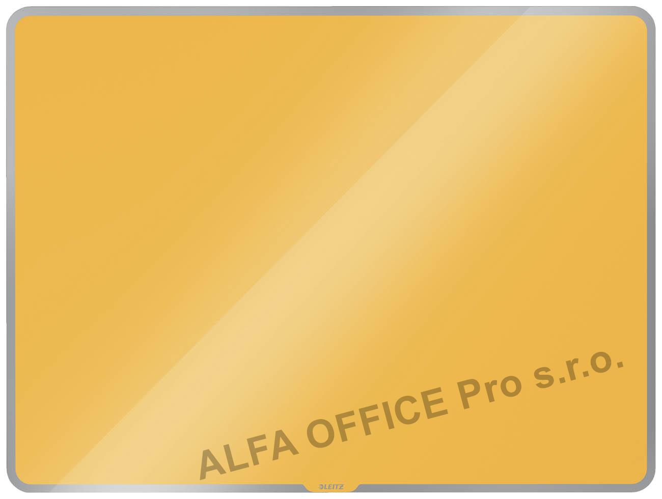 Tabule magnetická skleněná Leitz COSY - 80 x 60 cm / teplá žlutá