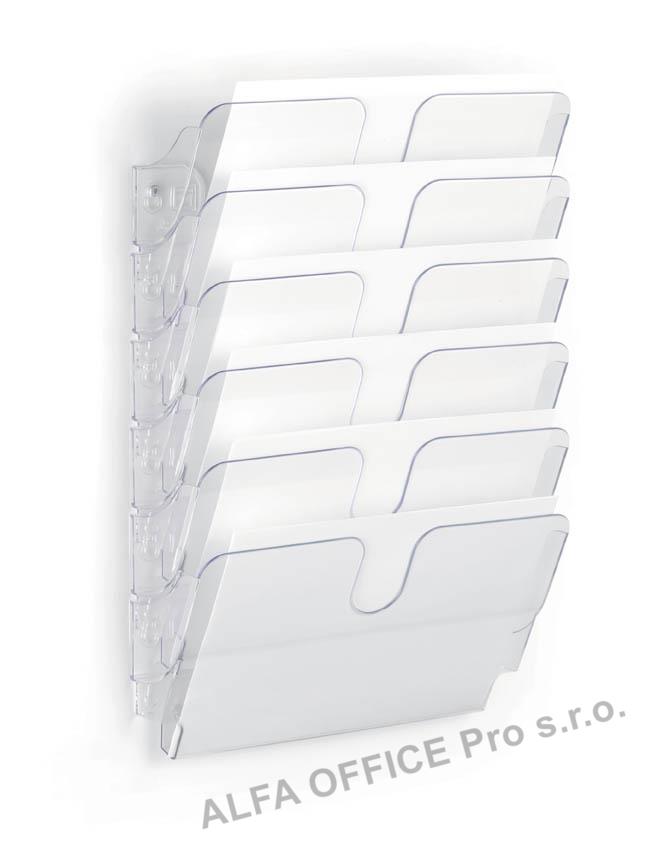 Držáky na prospekty Flexiplus - 6 / A4 / čirý / na šířku