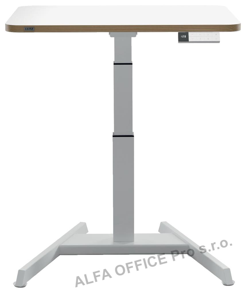 Elektricky nastavitelný stůl Leitz Ergo – 80 x 60 cm / bílá