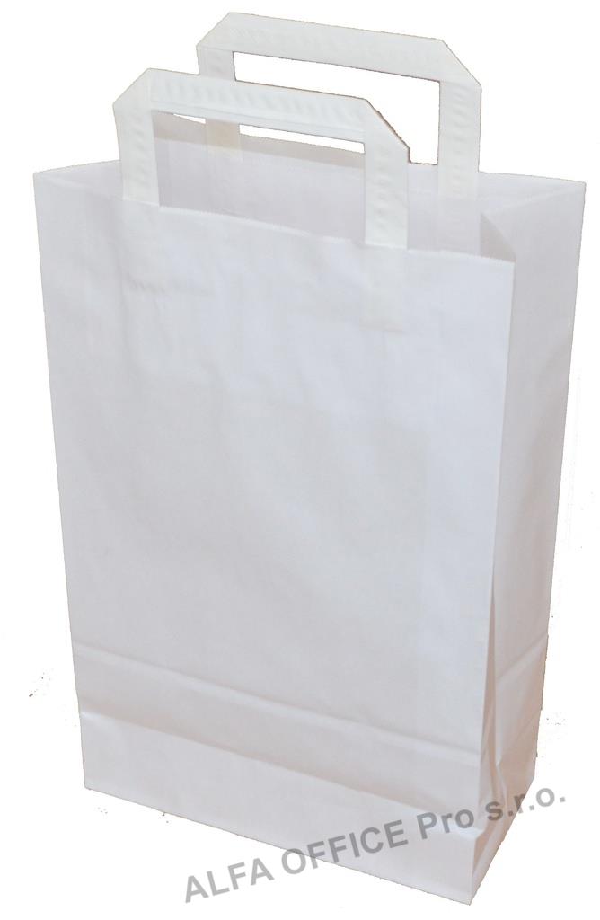 Tašky papírové kraft plochá ucha -  220 x 100 x 350 mm