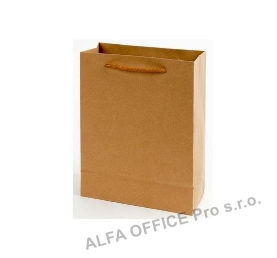 Tašky papírové EKO hnědé - malá / 150 x 60 x 200 mm