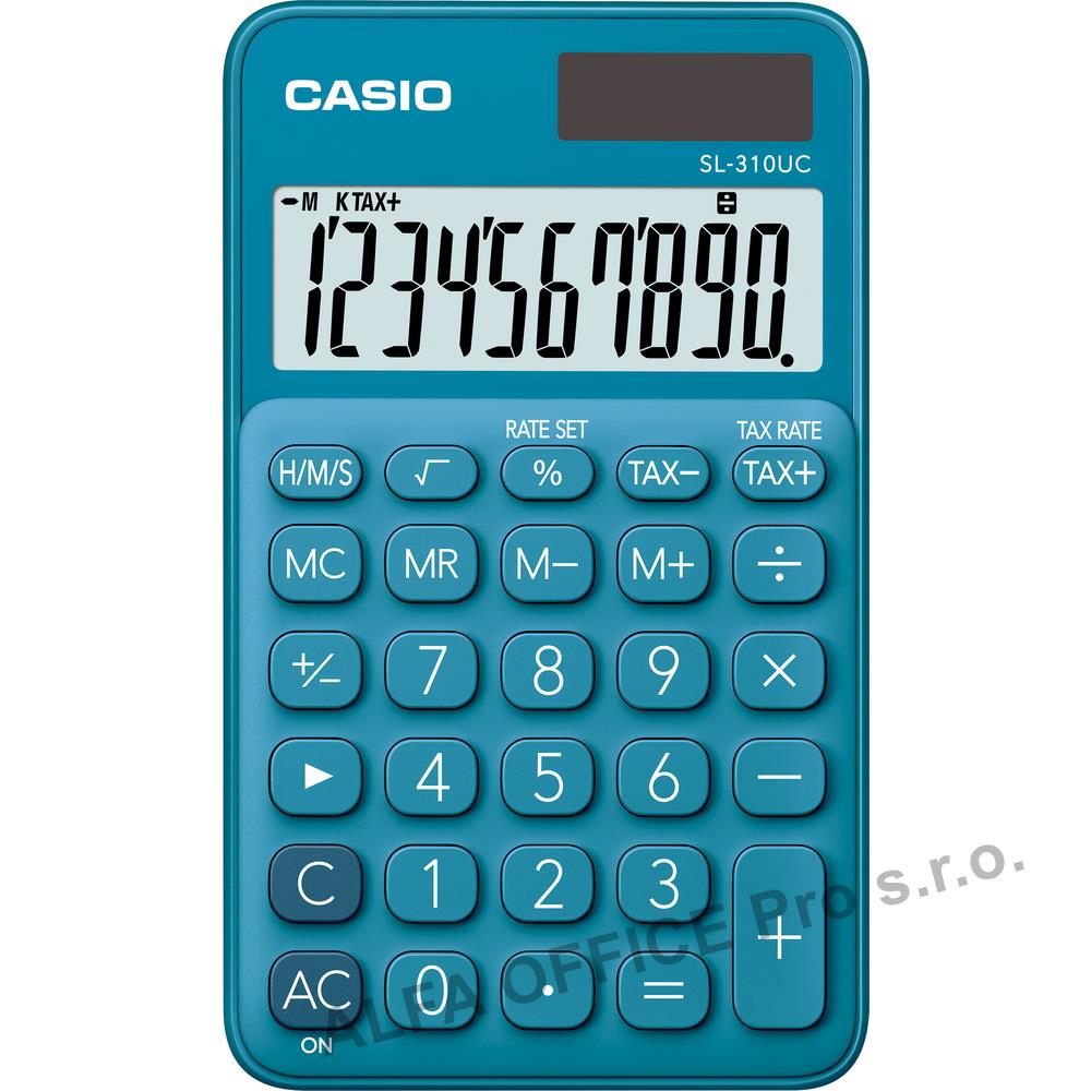 Kalkulačka Casio SL 310UC kapesní - displej 10 míst / modrá