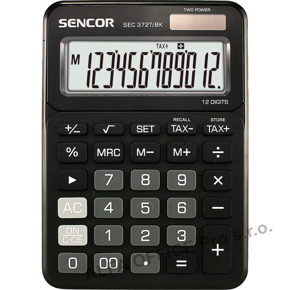 Kalkulačka Sencor SEC 372T displej 12 míst / černá