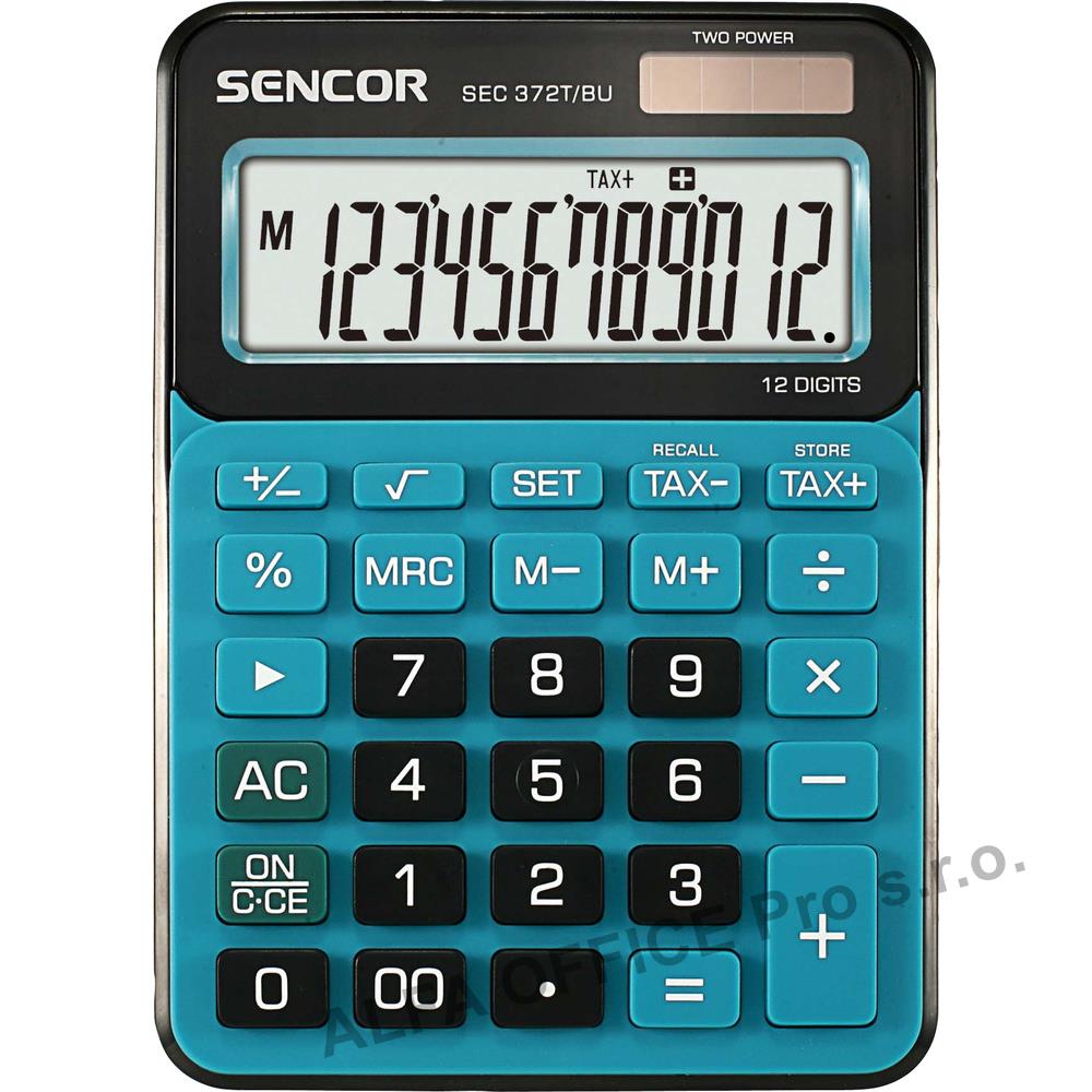 Kalkulačka Sencor SEC 372T displej 12 míst / modrá