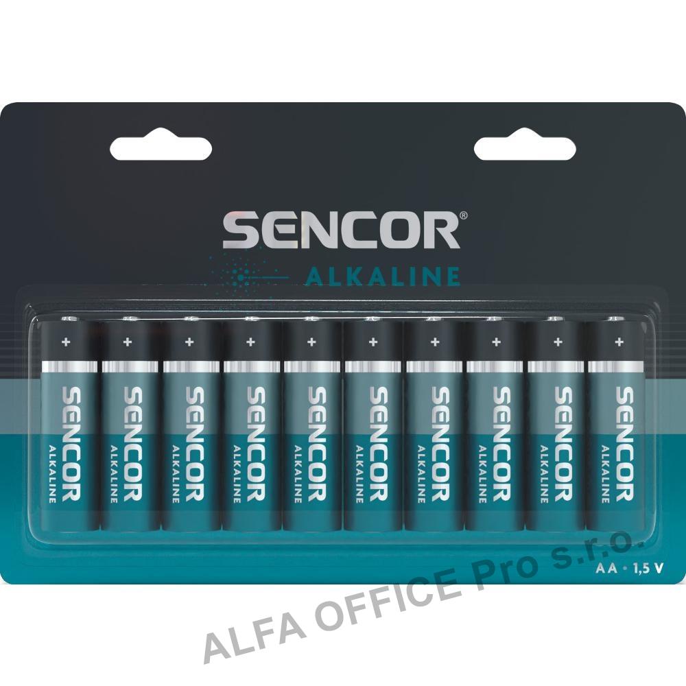 Baterie Sencor alkalické - baterie tužková AA / 10 ks