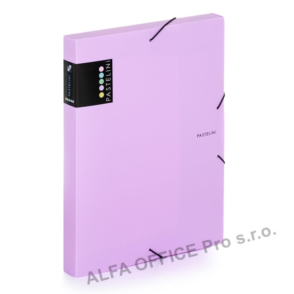 Box na spisy A4 s gumou PASTELINi - fialová