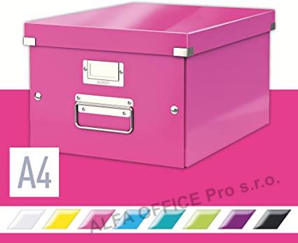 Zásuvkový box Leitz Click & Store - 3 zásuvky / růžová