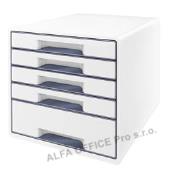 Zásuvkový box Leitz WOW - 4+1 zásuvky / šedá