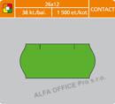 Etikety do etiketovacích kleští - 26 x 12 mm Contact / zelená