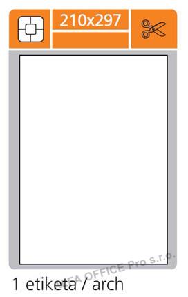 Print etikety A4 PLUS pro laserový a inkoustový tisk - 210 x 297 mm (1 etiketa / arch)