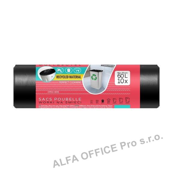 Pytle do koše ViGO! - 60x70cm / 60l / 24my / 10ks / černá