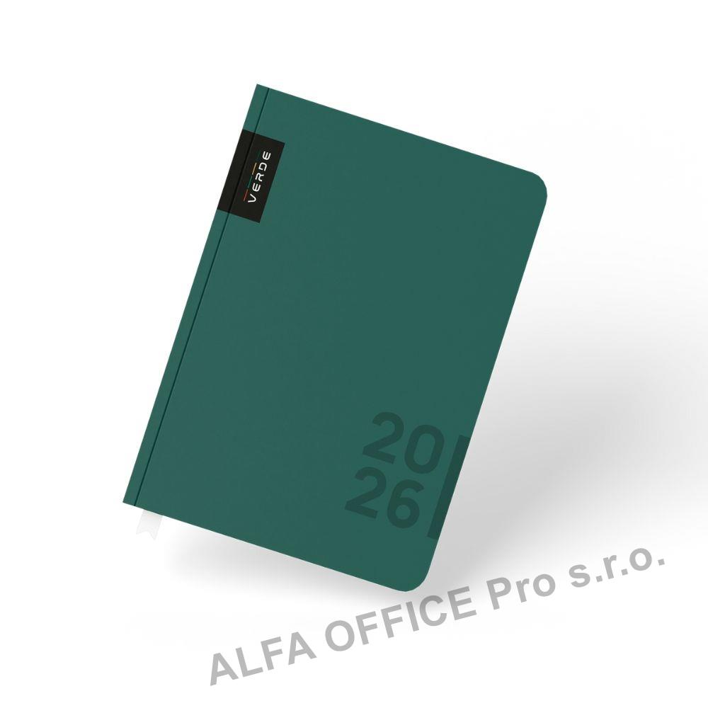 Diář VERDE - A5 / týdenní / zelená