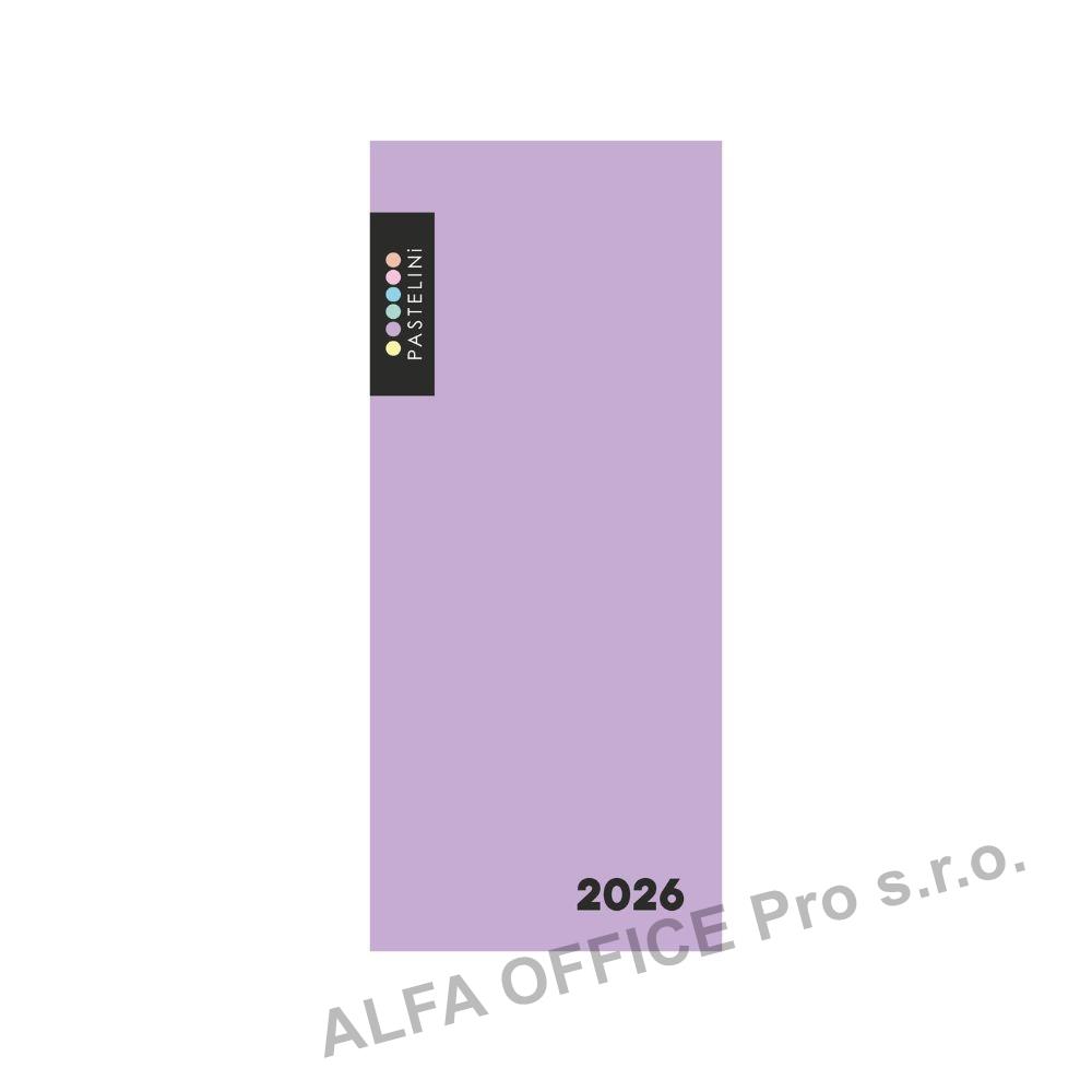 Diář kapesní PVC - PASTELiNI / fialová