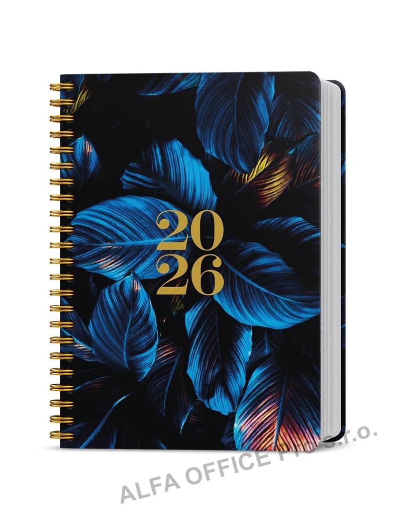 Diář LAMINO SPIRÁLA - A5 / týdenní / modré listy