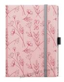 Diář VIVELA EXTRA - B6 / týdenní / kvítí