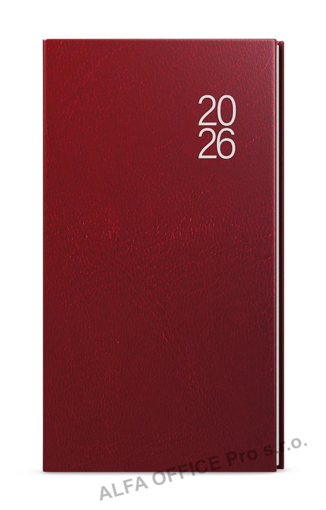 Diář BALACRON - týdenní kapesní / bordó