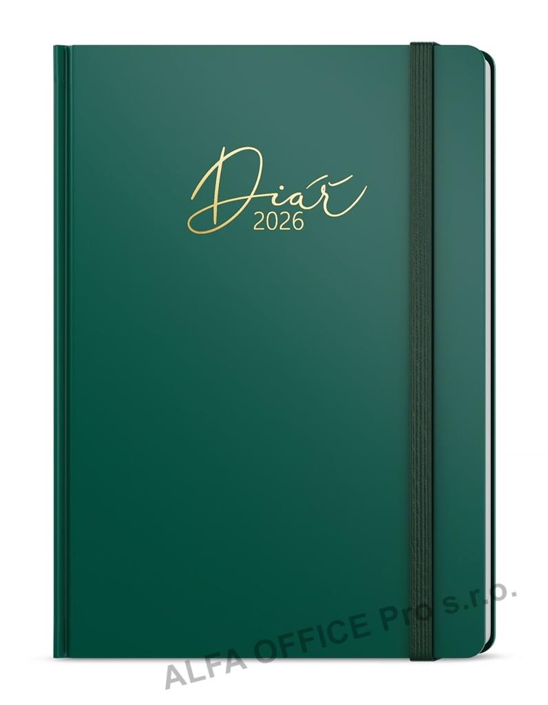 Diář LUXI - A5 / denní / zelená