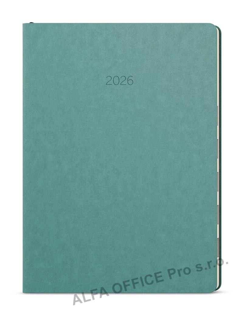 Diář MAXIM - B5 / denní / tyrkysová