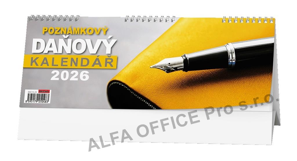 Kalendář stolní poznámkový DAŇOVÝ - Daňový / BSC10