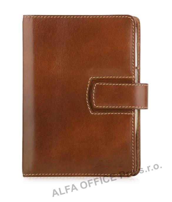 Diář ADK Pelle6 A6 / týdenní - hnědá
