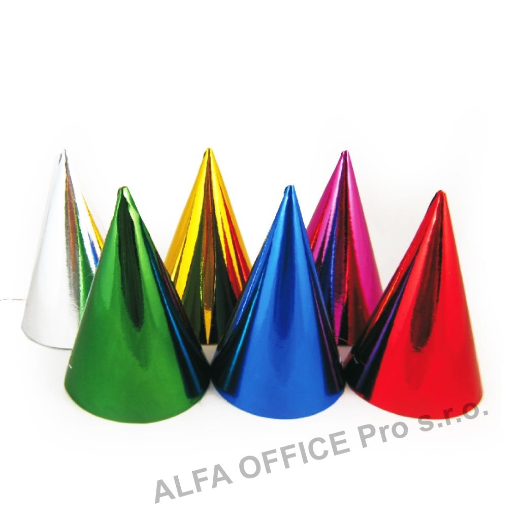 Papírové kloboučky 6ks / metalické