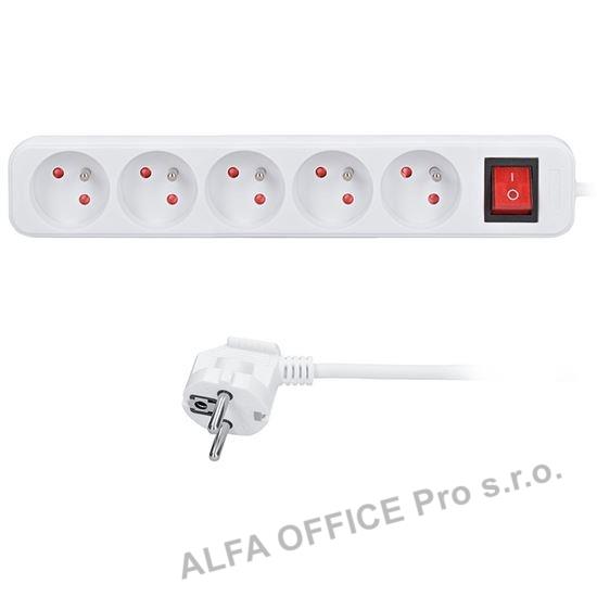 Prodlužovací přívody s vypínačem - 5 zásuvek / 3 m