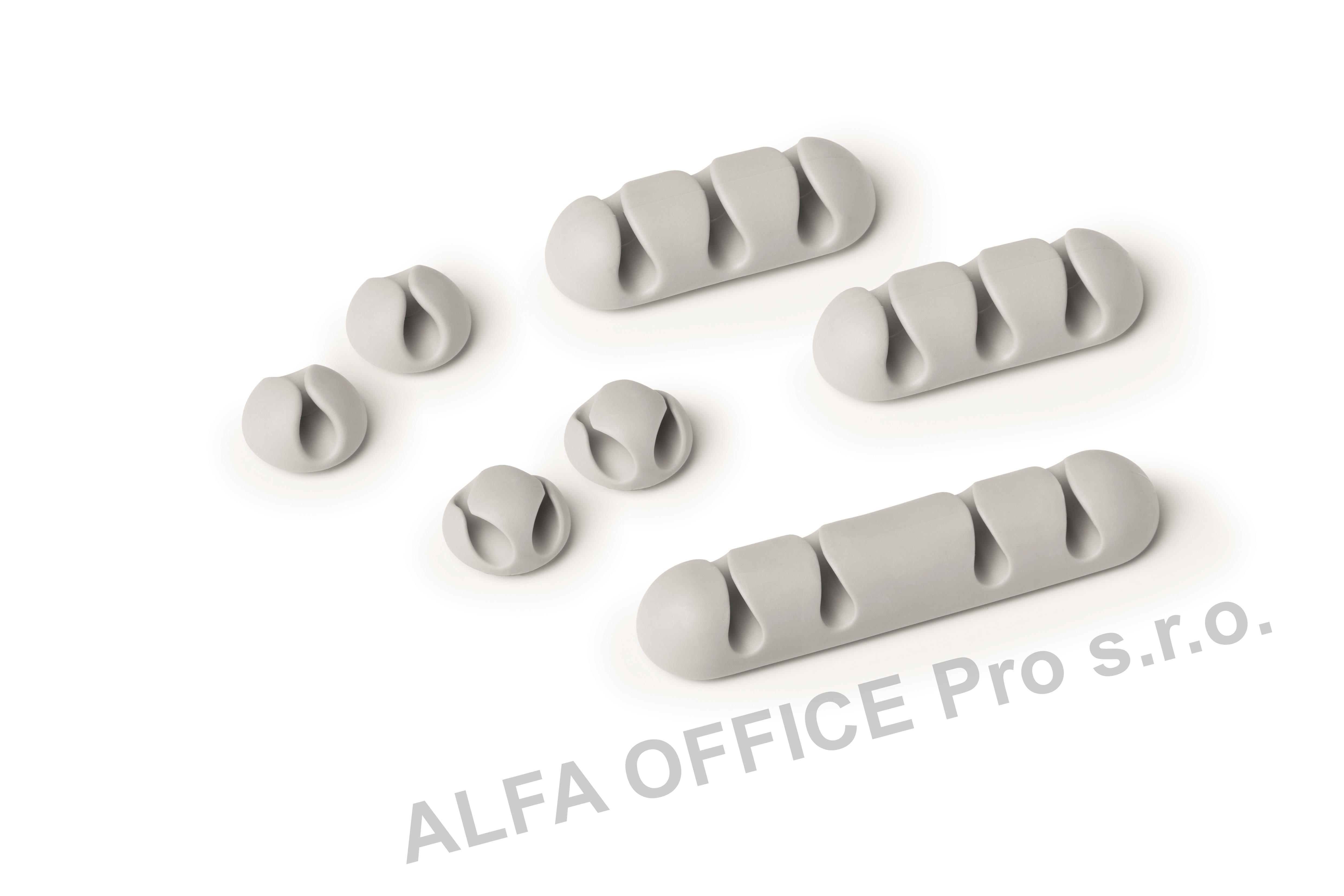 Klip CAVOLINE® - mix / šedá / 7 ks