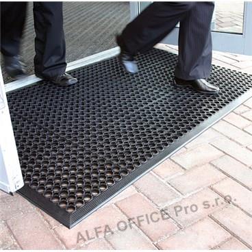 Gumová venkovní rohož -  černá 90 x 150 cm