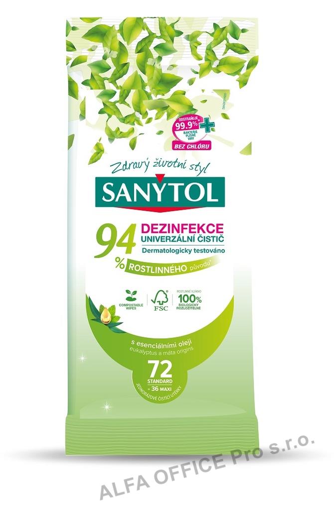 Sanytol ubrousky ECO - dezinfekční / 36 ks maxi