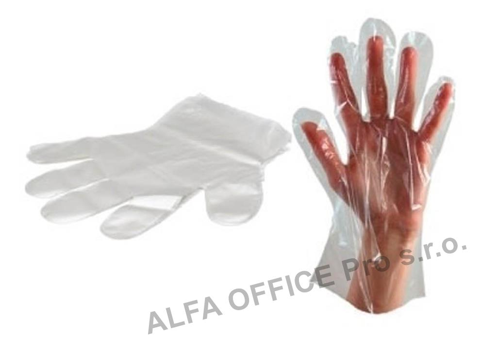 Jednorázové mikrotenové rukavice 100 ks