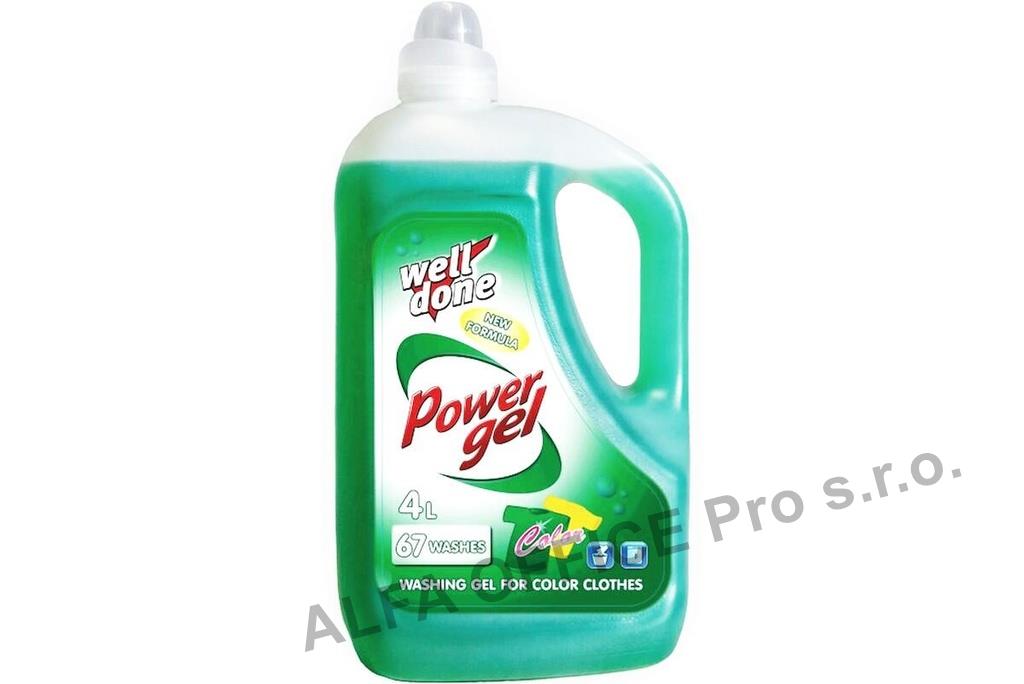 Well done Power prací gel barevné prádlo - 4 l / 67 dávek