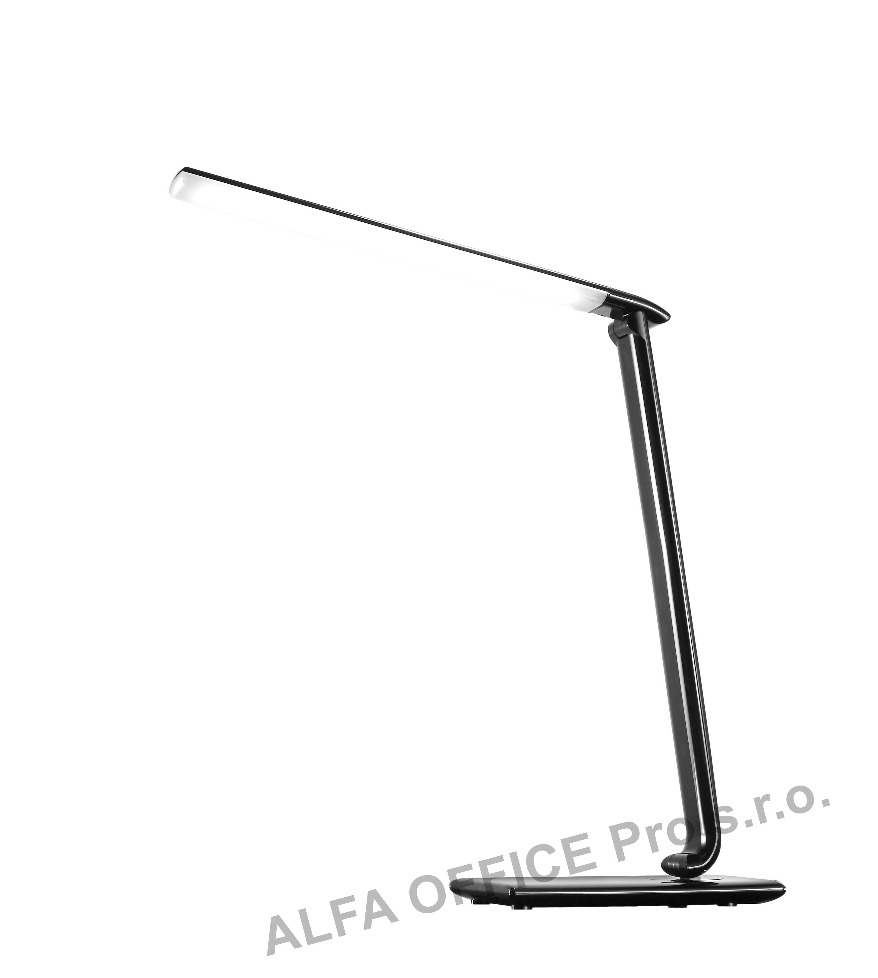 Lampa LED stmívatelná USB - lesklá černá