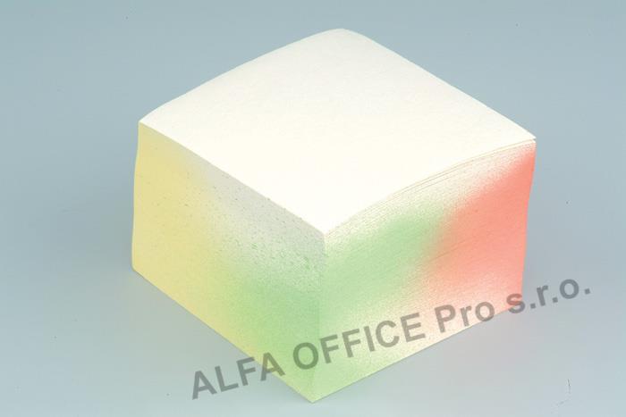 Záznamní kostka barevná - 9 cm x 9 cm x 7 cm / lepená vazba