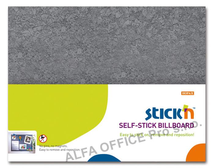 Nástěnka samolepicí Stick´n by Hopax - design korek / šedá