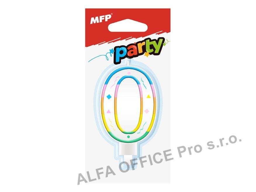 Svíčka dortová č.0 / duhová