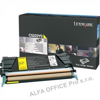  Lexmark originální toner C5222YS, yellow, 3000str., Lexmark C52x, C53x 