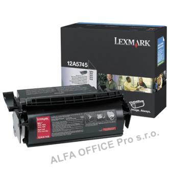 Lexmark originální toner 12A5745, black, 25000str., Lexmark Optra T, T610, T612,