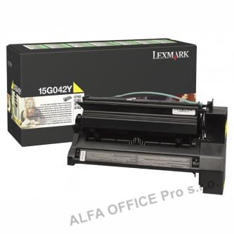  Lexmark originální toner 15G042Y, yellow, 15000str., return, Lexmark C752, C76x 