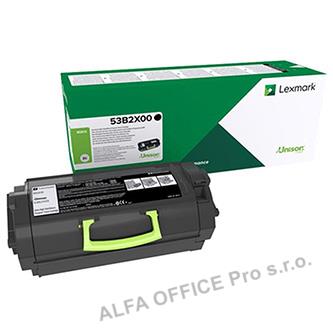  Lexmark originální toner 53B2X00, black, 45000str., return, high capacity, Lexma 