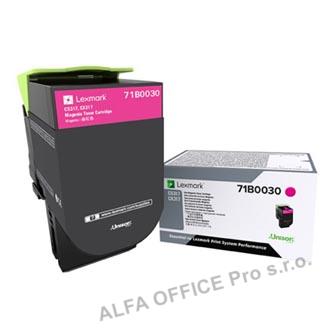 Lexmark originální toner 71B0030, magenta, 2300str., Lexmark