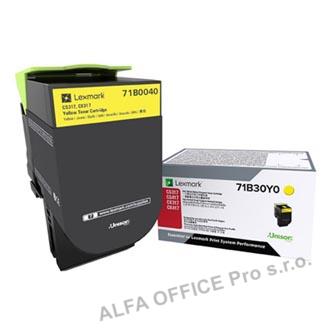 Lexmark originální toner 71B0040, yellow, 2300str., Lexmark